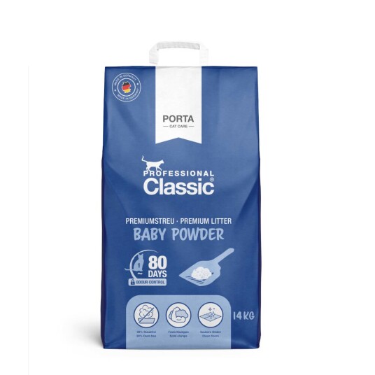Professional Classic Kattesand Med Babypudderduft 14 kg Professional Classic Kattesand Med Babypudderduft 14 kg