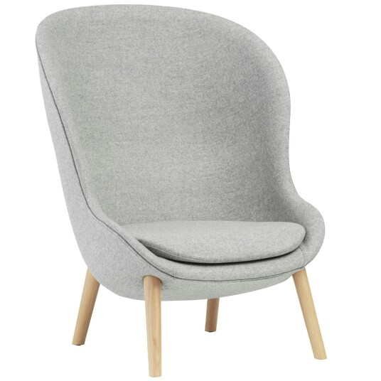 Normann Copenhagen Hyg Lenestol Høy Grå / Eik