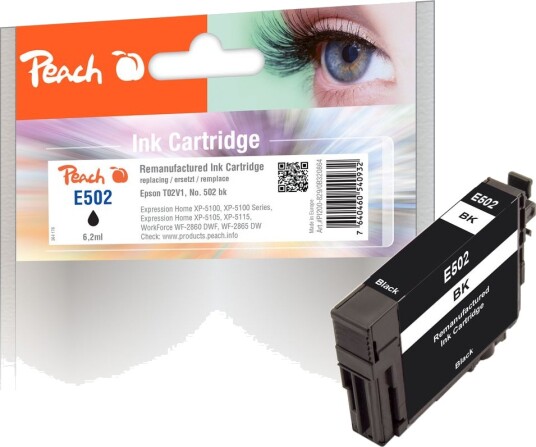 Kompatibel med Epson No. 502 Blekkpatron Svart T02V1 6,2ml