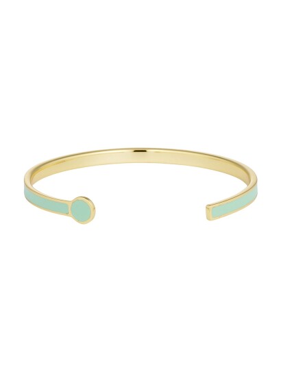 DESIGN LETTERS Rainbow Dot Bangle |Grön |One Size