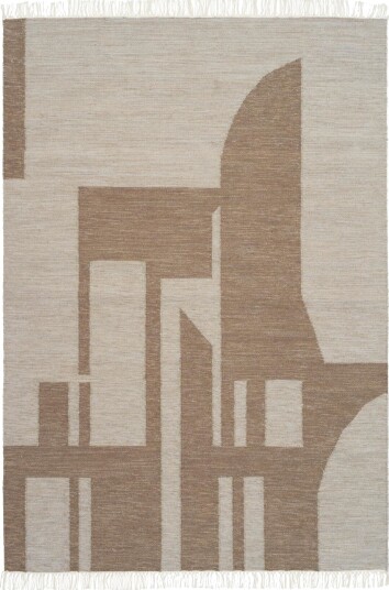 Kristina Dam Studio Moderne Kelimteppe Off white/ Brun 200 cm