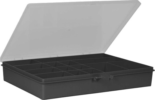 Oppbevaringsboks Med 14 Rom 55X33,2X25,4 Cm Sort