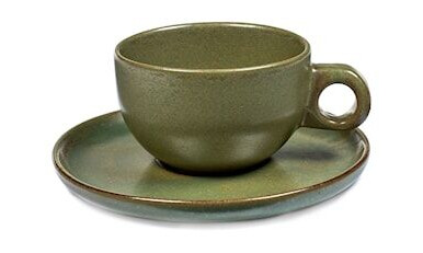 Serax Surface cappuccinokopp m/fat 23 cl, camo grønn Serax Surface cappuccinokopp m/fat 23 cl, camo grønn