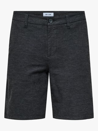 Only & Sons Mark Cotton Linen Shorts Sort M