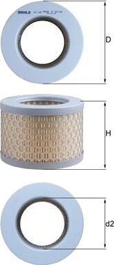 MAHLE LX 192 Luftfilter MAHLE LX 192 Luftfilter