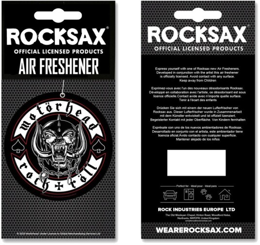 Rocksax Motorhead Rock + Roll Logo Air Freshener Vanilla 78990074