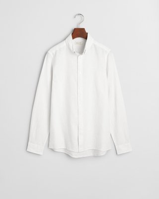 Gant Skjorte i bomullslin til ungdom unisex WHITE 134/140