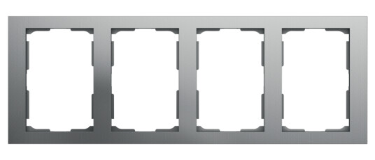 ELKO Plus dobbelstikkramme 4-hull Aluminium