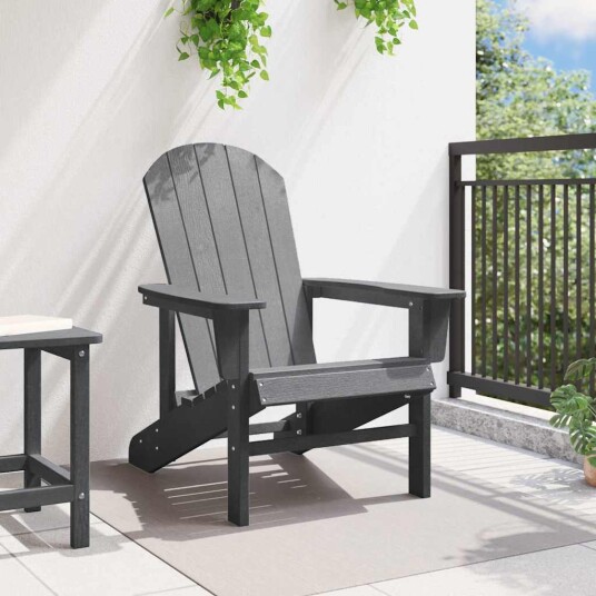 Adirondack stol Lysegrå 74x82x91 cm HDPE Adirondack stol Lysegrå 74x82x91 cm HDPE