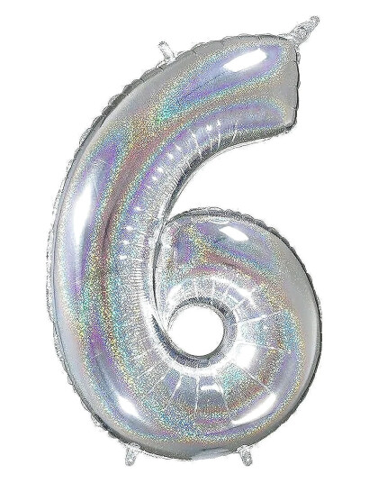 IPK Number Foil 6 Hologram Silver 70 Cm Silver 0 IPK Number Foil 6 Hologram Silver 70 Cm Silver 0