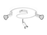 Philips Påbygd spotlys Innsunket spotlight GU10 3 ampuller 220-240 V Hvit