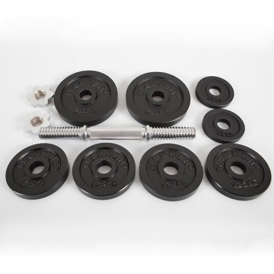 Hammer Sport Hammer Dumbbelll Set, Iron (Ø 30 mm), 15 kg