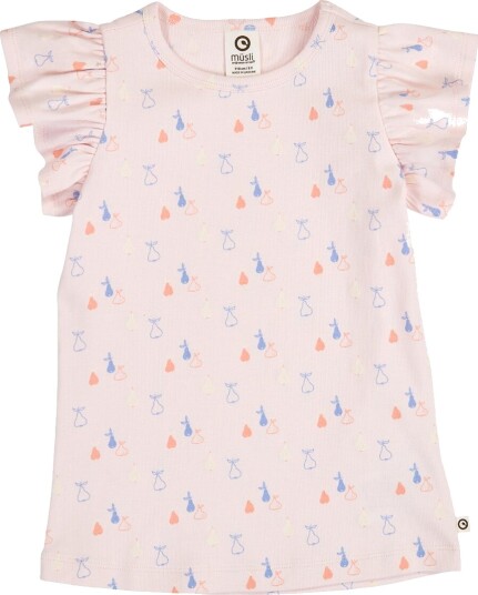 Müsli T skjorte   Rib   Piknik Frill   Primrose/Shell Blue/Tofu   Müsli   6 år (116)   T skjorte   Rosa