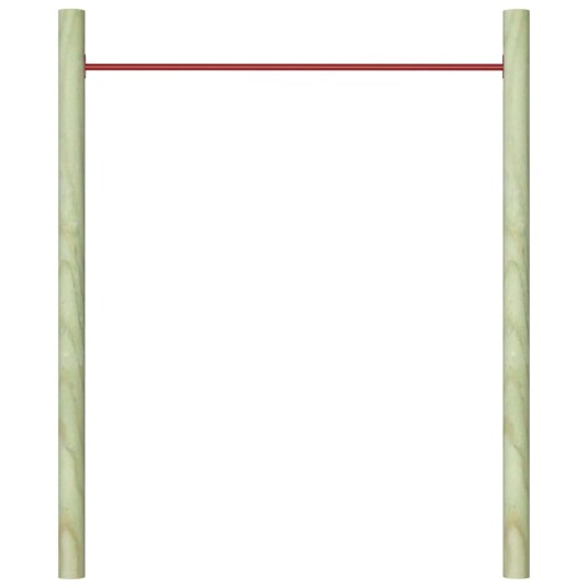 Svingstang 125 cm stål rød Rød