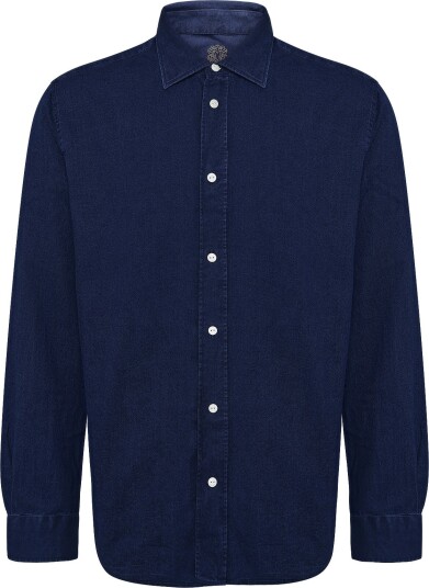 Mos Mosh Gallery Mmgmarco Oxford Indigo Shirt INDIGO NAVY XXL Mos Mosh Gallery Mmgmarco Oxford Indigo Shirt INDIGO NAVY XXL