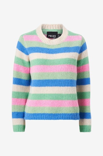 pieces - Genser pcTascha LS O-neck Knit - Grønn