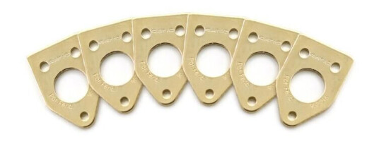 Graph Tech Prt-952-216-G0 Ratio Inviso Match Mounting Plates (6 Pcs.) - Gold Graph Tech Prt-952-216-G0 Ratio Inviso Match Mounting Plates (6 Pcs.) - Gold