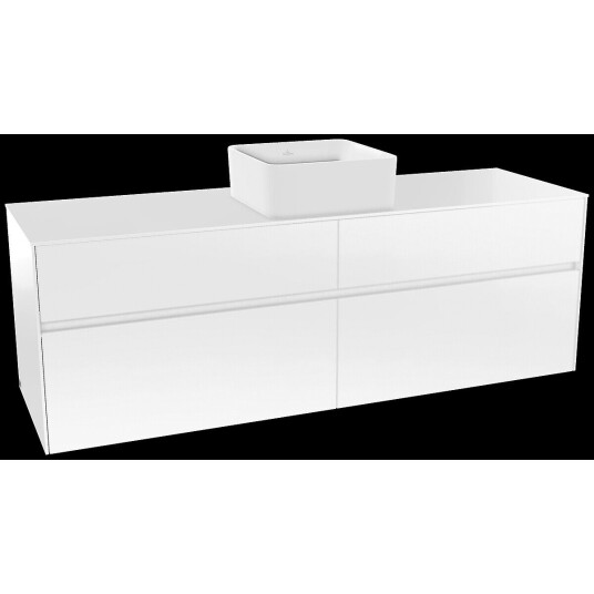 Villeroy & Boch Collaro Servantskap med 4 skuffer 160x50x54,8 cm u/lys Hvit Høyglans