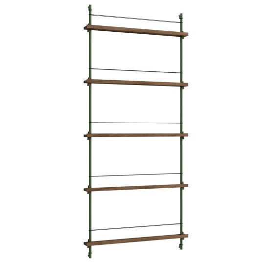 Moebe Magazine Hylle 85x188 cm Røkt Eik/Grønn Moebe Magazine Hylle 85x188 cm Røkt Eik/Grønn