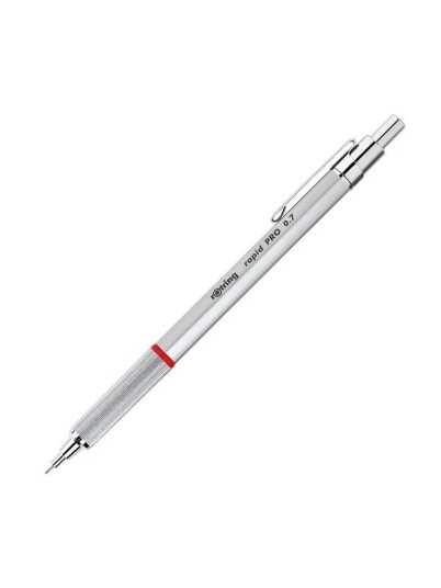 Rotring rOtring Rapid Pro Mechanical Pencil HB .7 mm Lead Propelling Pencil Reduced Lead Breakage Sølv Chrome Full-Metal Barrel