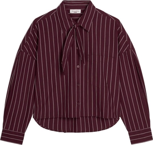 Marc O"Polo Woven Blouses Longsleeve   DARK RED_MULTI_02   XL