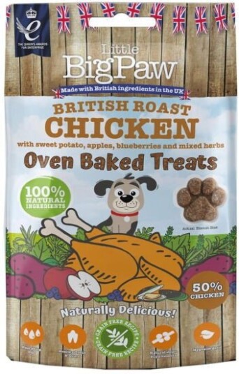 Little Bigpaw Bakte Hundegodteri Kylling 130 G