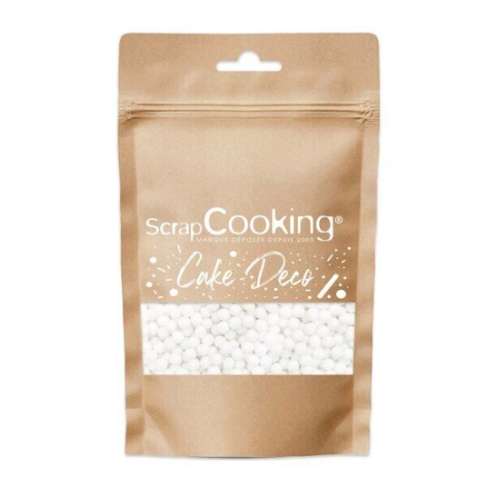 ScrapCooking   Kakestrø små kuler 55 g hvit