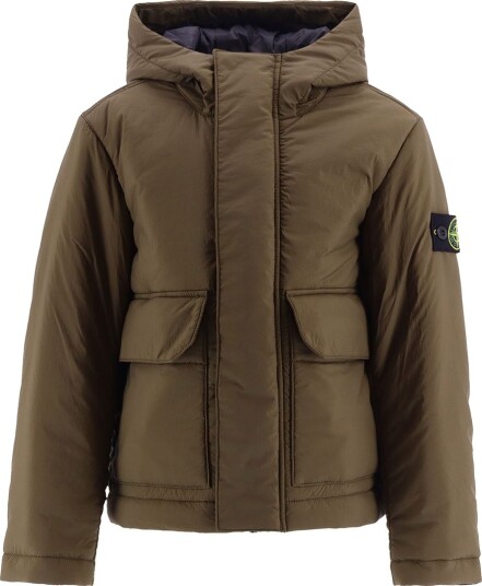 Stone Island Military Green Kort Parka 12 år