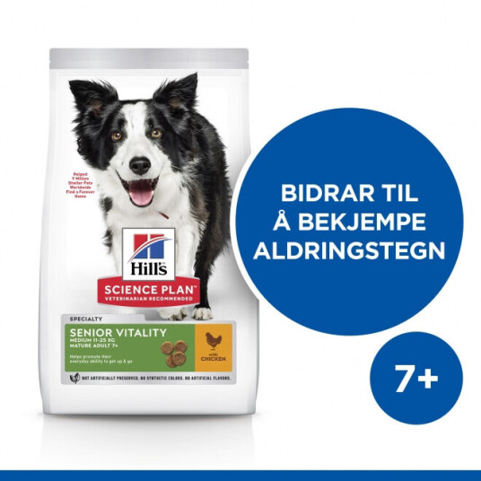 Hill's Dog Food Senior Vitality Medium 7+ Kylling 2.5 kg