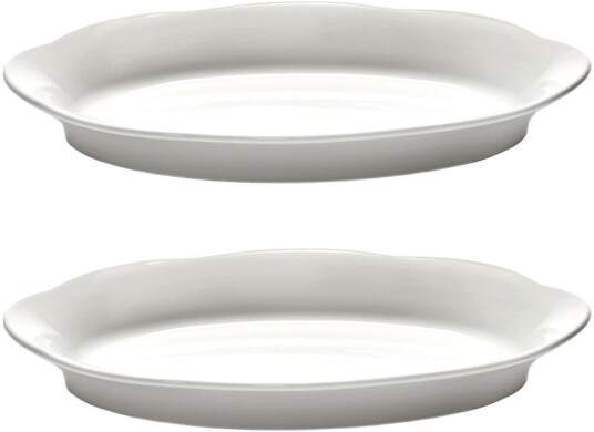 Serax Silhouette oval dyp tallerken M 15x24,5 cm 2 pakn. White Serax Silhouette oval dyp tallerken M 15x24,5 cm 2 pakn. White