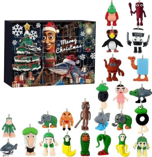 2026 Brainrot julekalender for barn nedtellingskalender til jul julekalender 24 stk Brain Rot julepyntsamling julegave til tenåringer