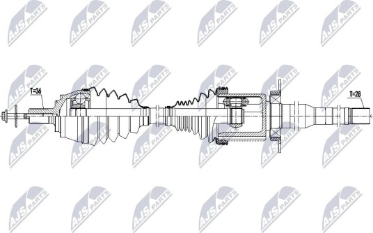 Nty Drivaksel NTY NPW VV 165