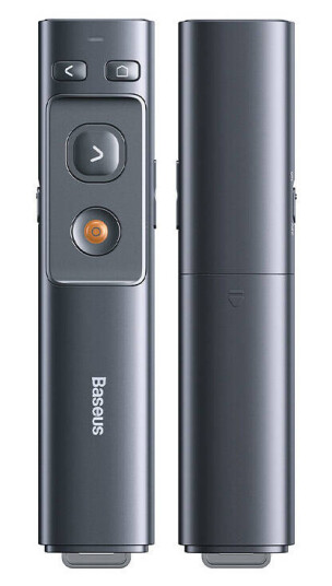 Baseus Orange Dot Multifunctionale remote control for presentation with a laser pointer - gray