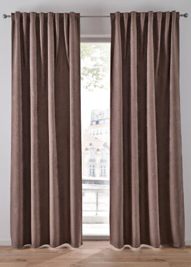 Bonprix Lystett gardin ensfarget 2-pack false