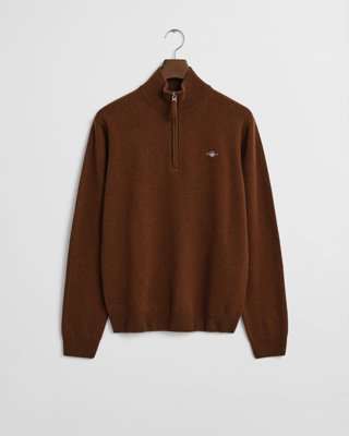 Gant Lammeullsgenser med half zip MAHOGANY BROWN XL Gant Lammeullsgenser med half zip MAHOGANY BROWN XL