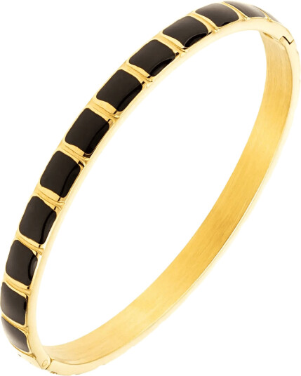 By Jolima Avenue Bangle Black Gold ONE SIZE 6 cm