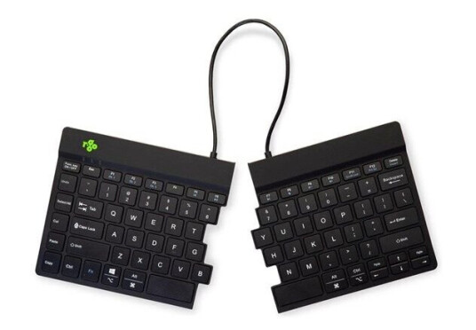 R-Go Tools R-Go Split Break - keyboard - with integrated break indicator - QWERTY - US - black - Tastatur - Amerikansk Engelsk - Svart