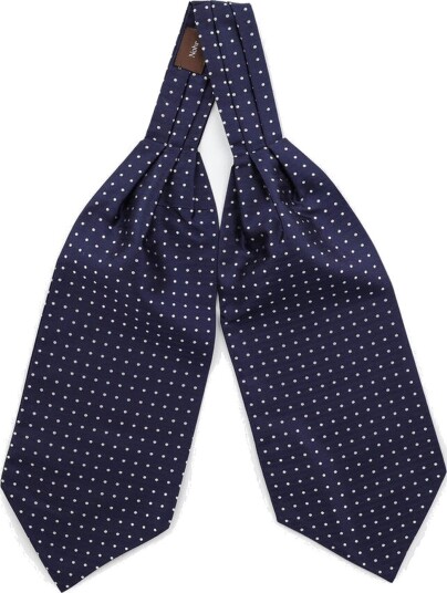 Nohr Studio Carlos Polkadot Silk Ascot Blå ONE SIZE