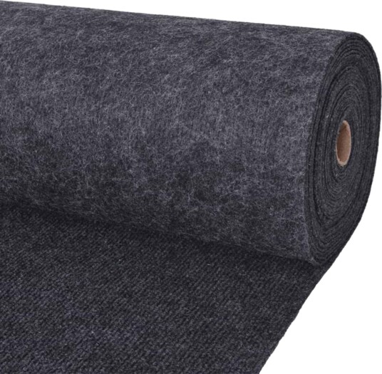 vidaXL Teppe Antrasitt 1,2 x 20 m Polyester