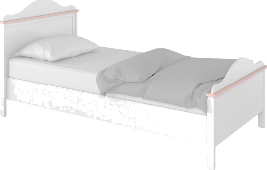 Hilts Sengeramme 90x200 cm Hvit/Rosa