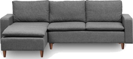 Lungo Sofa med Sjeselong 4 seter Mørkegrå Lungo Sofa med Sjeselong 4 seter Mørkegrå
