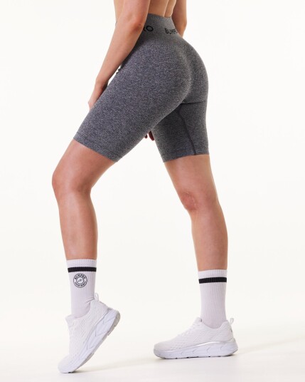Bumpro Beam Logo Biker Shorts Black Marl - XS