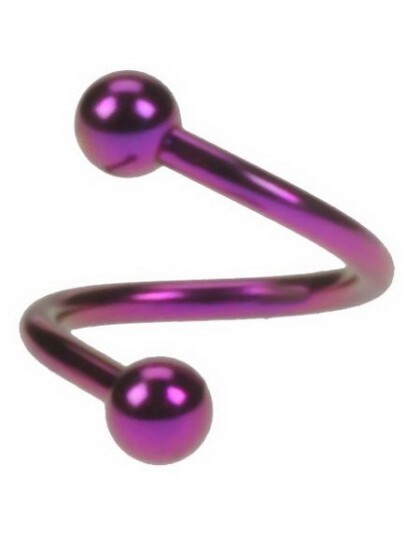 Twister 1,2 x 8 mm Lilla Øyenbrynspiercing