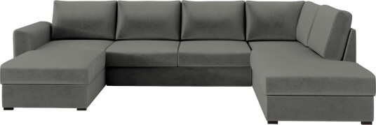 Taberk Sofa med Sjeselong og Divan 4 seter   Grå