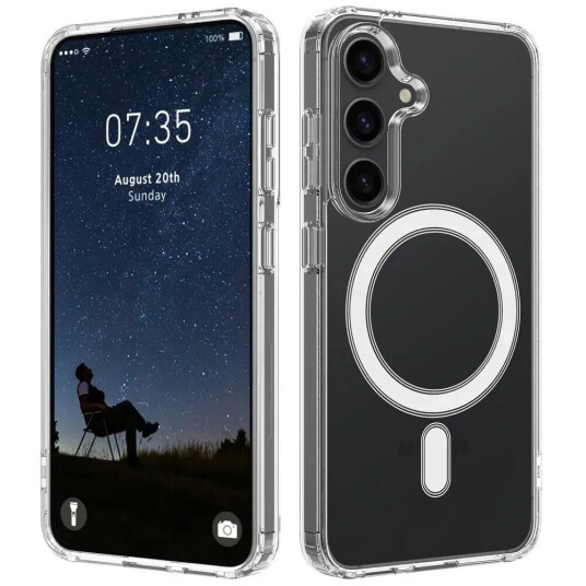 INCOVER Samsung Galaxy S24 Fleksibelt Plastdeksel - MagSafe-kompatibelt - Gjennomsiktig