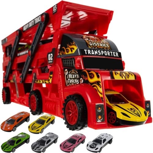 Lekebiler med Transporter 7-deler