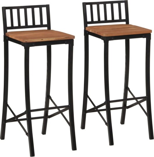 Barstoler 2 stk heltre akasie 8721012161429