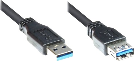 Usb 3.0 Skjøteledning A Plugg Til A Kontakt Svart 1,8 M Good Connections® 2711-S02