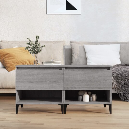  Sidebord 2 stk grå sonoma 50x46x50 cm konstruert tre 8720845669065