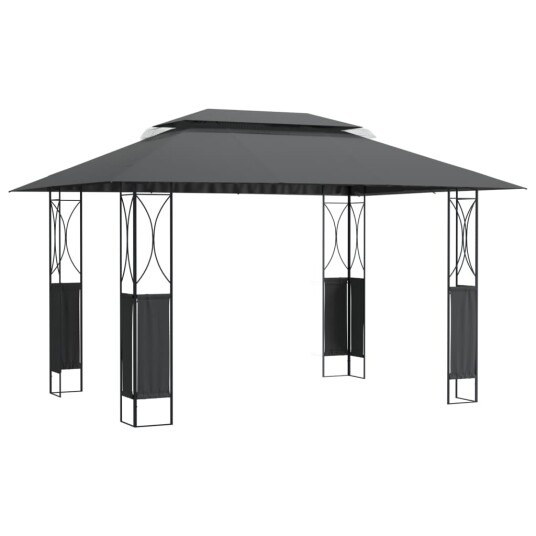 vidaXL Paviljong med tak antrasitt 400x300x270 cm stål vidaXL Paviljong med tak antrasitt 400x300x270 cm stål